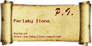 Perlaky Ilona névjegykártya